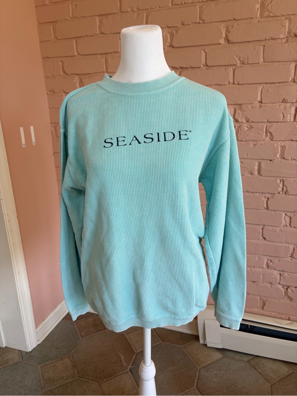 Seaside Women's Crewneck Sweatshirt in Aqua